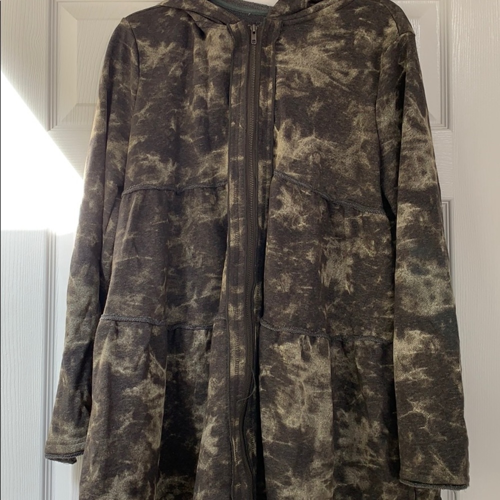 Tie Dye Zip-Up Sweatshirt